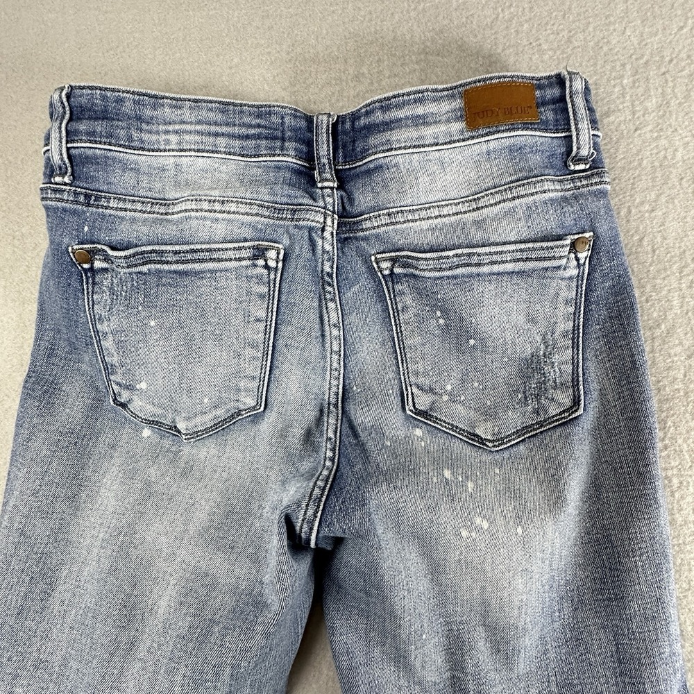 Judy Blue Jeans Womens 7/28 Boyfriend Fit Distressed Ripped Stretch JB82169LT - Picture 10 of 12